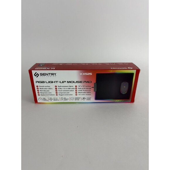 Gaming Mouse Pad RGB LED Light Oversized Glowing 12 Colors Switching Waterproof - Picture 3 of 5